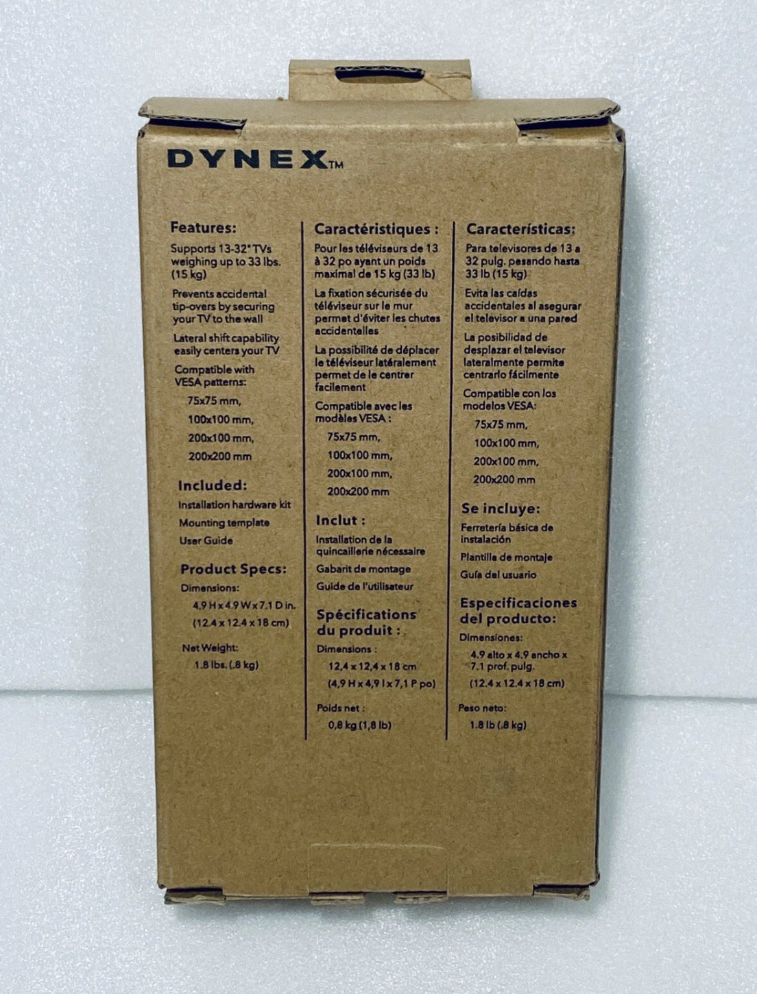 new Open Box Dynex 13-32" Full Motion Tv Mount Supports To 33lbs., DX-HTVMM1701-C