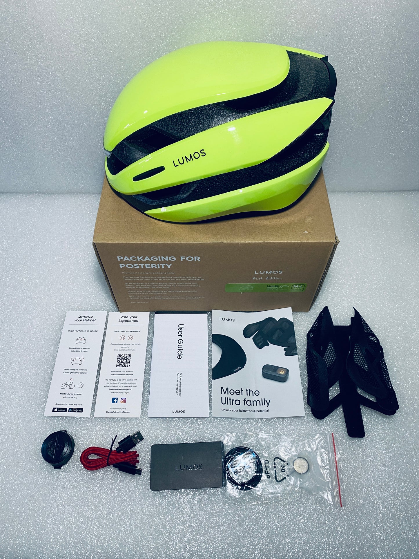 New Other Lumos Ultra Size M/L Bluetooth Electric Lime Smart Helmet With Remote, LHEUT5-A0-GR