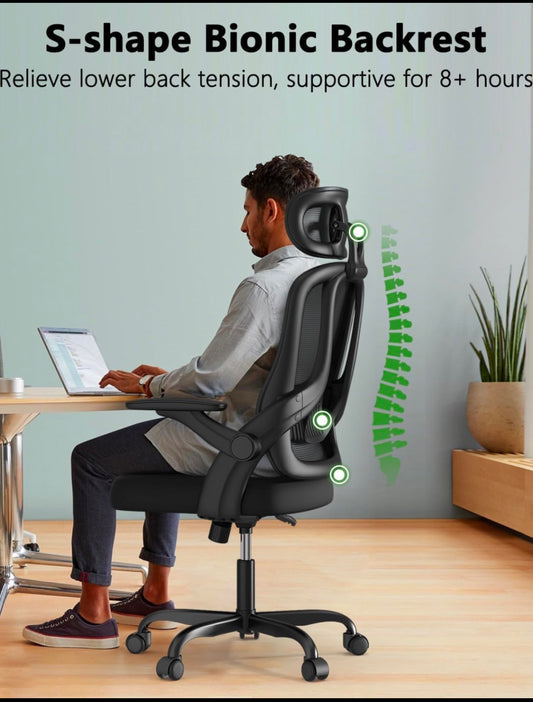 New Other Kensaker High Back Ergonomic Desk Chair with 3D Armrests, Lumbar Support & Adjustable Headrest, Black