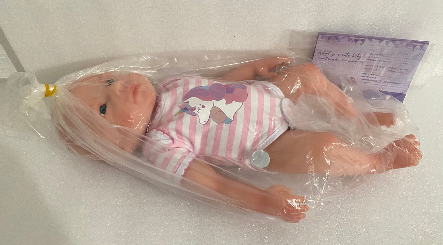 New SERENDOLL 18.5” Realistic Full Silicone Baby DollLifeLike Reborn, Girl