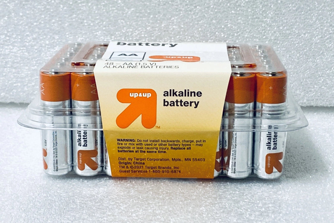 lot Of 2 New Up & Up AA Alkaline Batteries 1.5V, 48 Pack Each