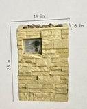New Other Threshold 25” Tall 30,000 BTU Stack Stone Liquid Propane Fire Column, Light Brown