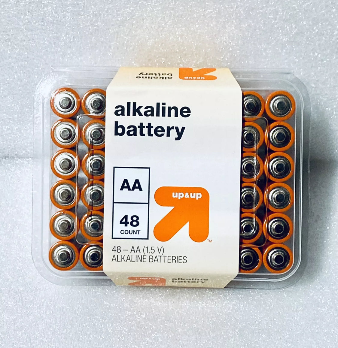 lot Of 2 New Up & Up AA Alkaline Batteries 1.5V, 48 Pack Each