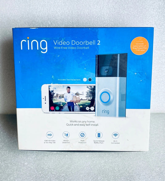Ring Video Doorbell 2nd Generation W/ Night Vision, Motion Detection, Two Way Audio & Battery