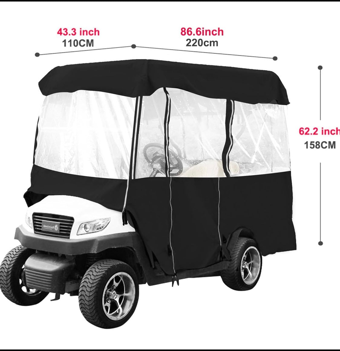 New Other Vevor Outdoor Universal Golf Cart Enclosure/Cover & Roykaw 9.18’ x 4.92’ Parking Mat