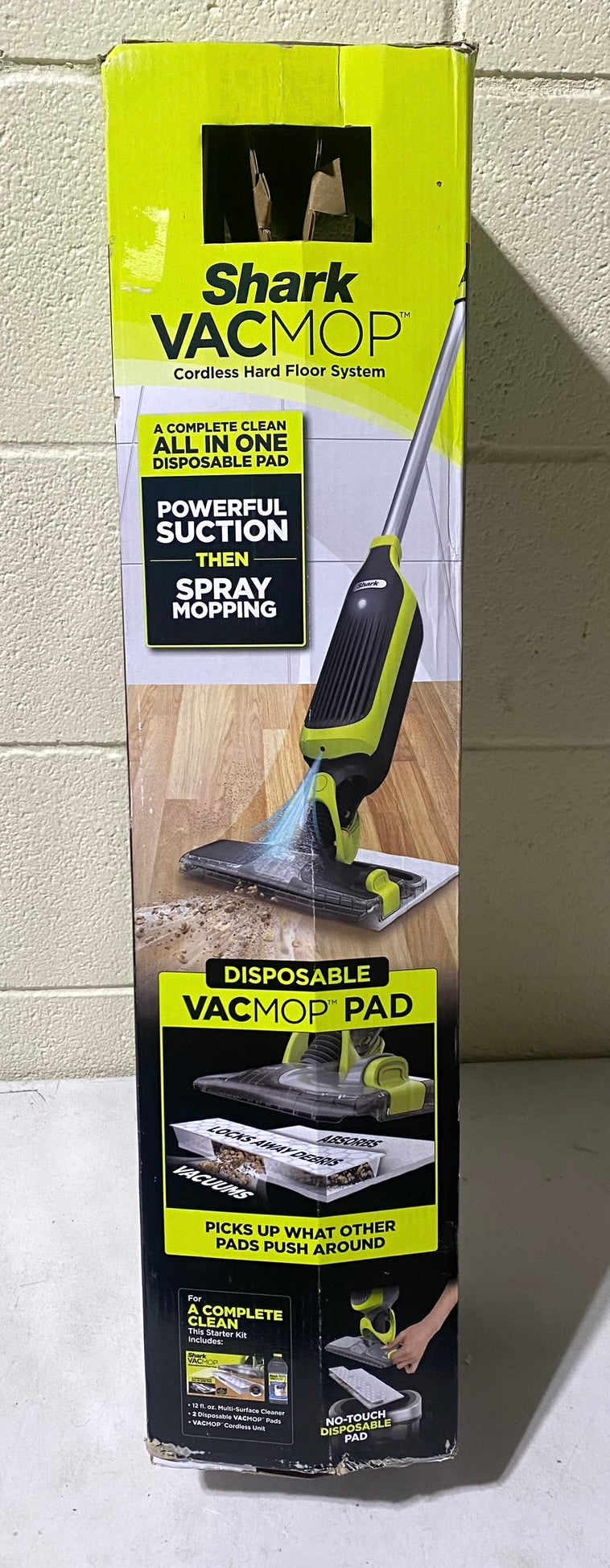 new Other Shark VacMop Cordless Hard Floor System with Two Pads, Green