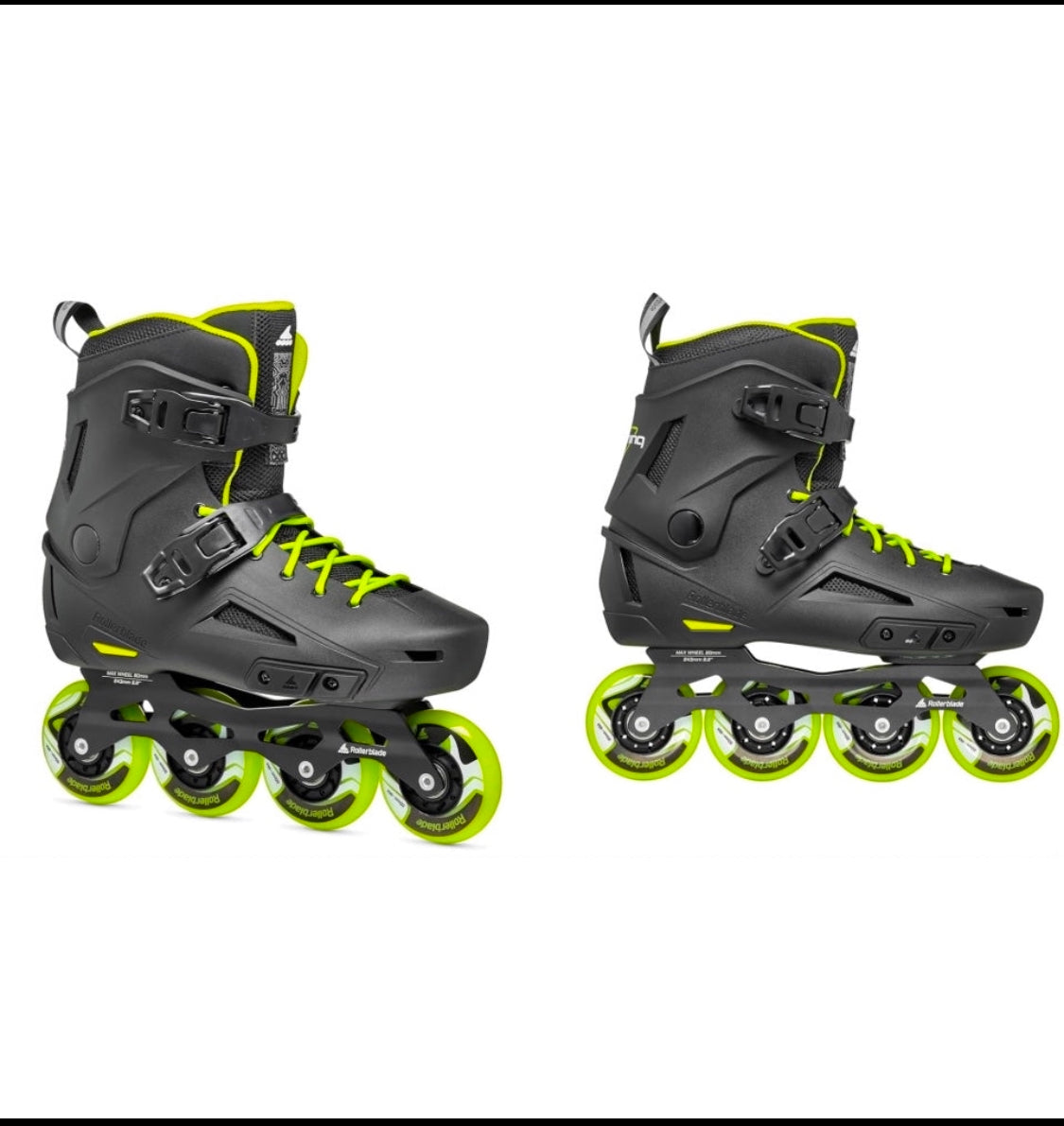 New Other Urban Inline Men's Size 11/11.5, Rollerblade Lightning Skate, Black & Lime