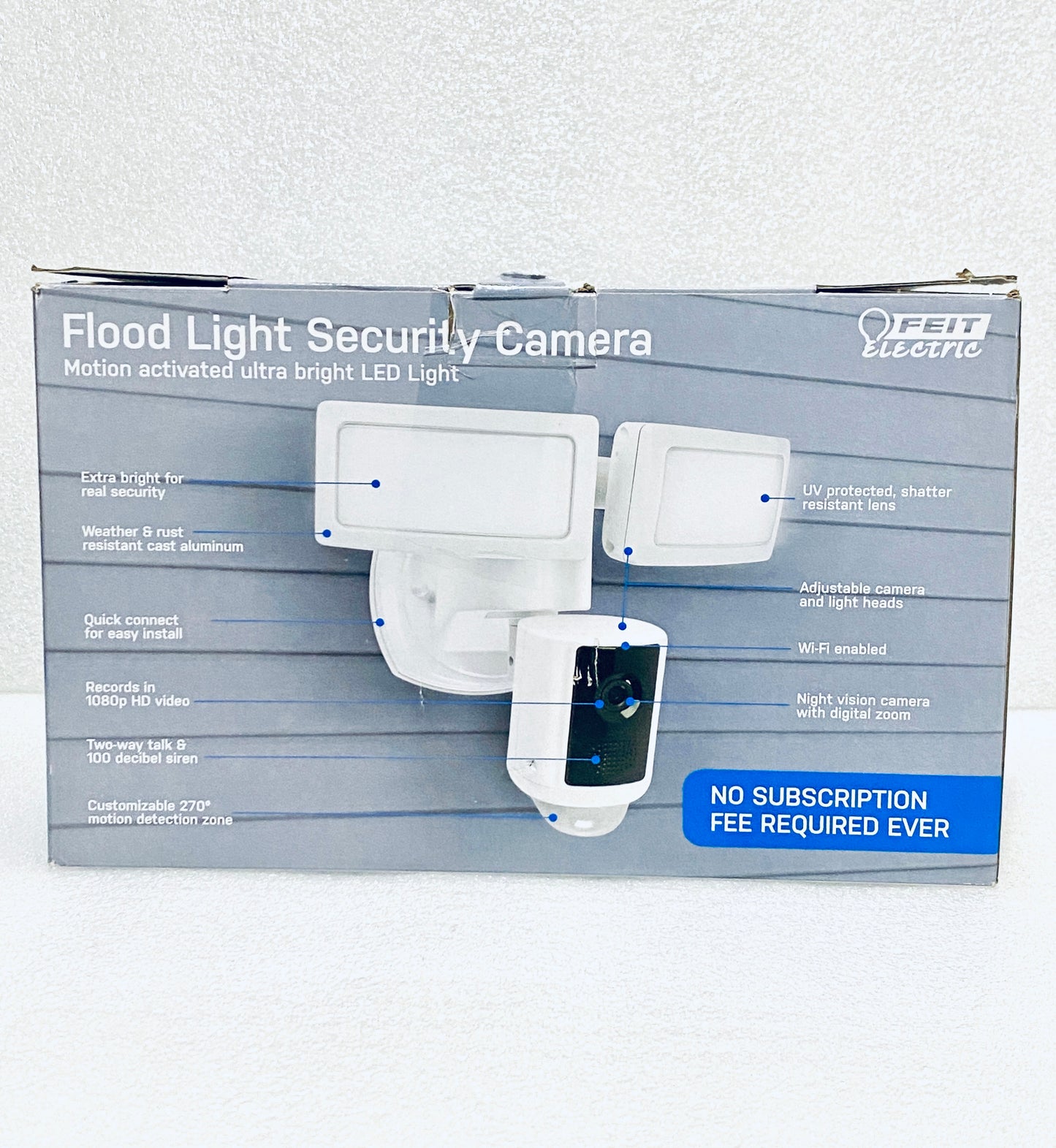 Feit Electric LED Dual Head Motion Sensor 1080P HD Smart White Flood Light Security Camera, SEC3000-CAM