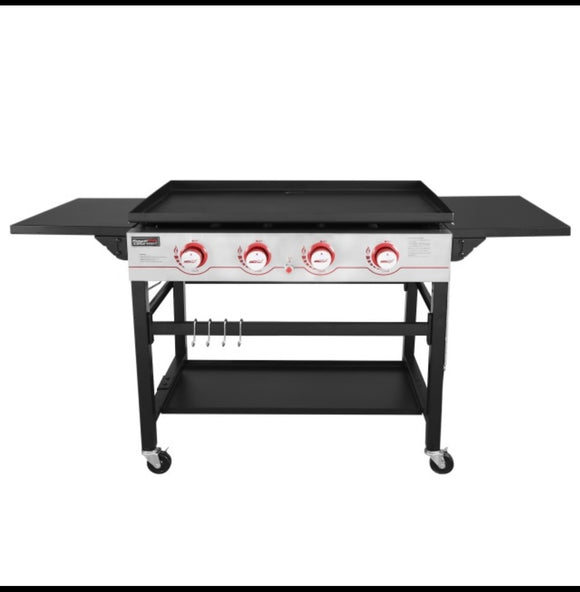 New Other Royal Gourmet 4-Burner Gas Griddle with Foldable Side Tables
