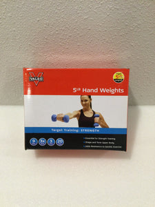Lot #259 - New Valeo HW10 10-Pound Neoprene Hand Weights - Blue (MSRP $30)