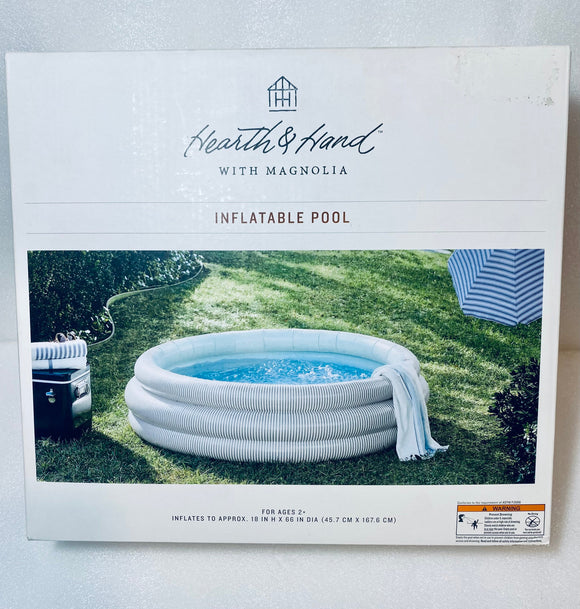 Lot #114 - New Hearth & Hand with Magnolia Inflatable Pool (MSRP $40)