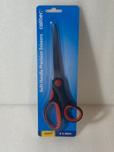 Lot #226 - New Caliber Soft Handle Stainless Steel Craft Scissors, 8.5 in. (MSRP $11)