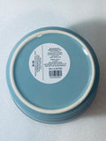 Lot #342 - New Lunch is Served Round Ceramic Container, Blue (MSRP $5)
