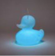 new Open Box Goodnight Light The Duck White XL Color Changing Lamp With Remote & Rechargeable Base