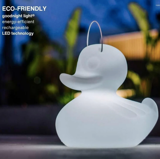 new Open Box Goodnight Light The Duck White XL Color Changing Lamp With Remote & Rechargeable Base