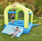 Lot #101 - New Little Tikes Splash 'n Spray Indoor/Outdoor 2-in-1 Inflatable Bouncer (MSRP $238)