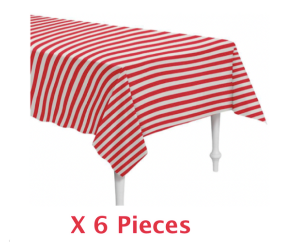 Lot #266 - Lot of 6 - New Pirate Cover Table Cover Red - Spritz (MSRP $12)