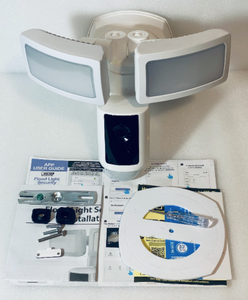 Lot #240 - Feit Electric LED 1080P HD Smart Flood Light Security Camera, White (PAY NO MONTHLY FEES) (VALUE $60)