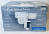Lot #290 - Feit Electric LED 1080P HD Smart Flood Light Security Camera, White (PAY NO MONTHLY FEES) (VALUE $60)