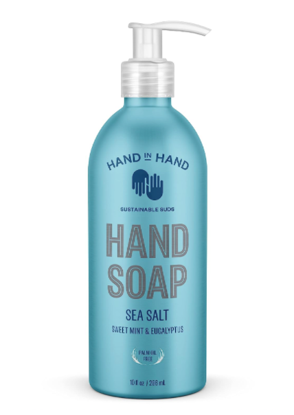 Lot #225 - New Hand in Hand 10 fl oz Hand Soap, Sea Salt Sweet Mint & Eucalyptus Scent (MSRP $10)