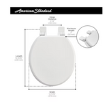 Lot #284 - New American Standard Moments Wood White Round Soft Close Toilet Seat (MSRP $20)