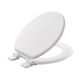 Lot #284 - New American Standard Moments Wood White Round Soft Close Toilet Seat (MSRP $20)