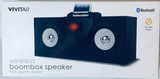 Lot #112 - NEW VIVITAR WIRELESS BLUETOOTH BOOMBOX SPEAKER WITH LED LIGHT DISPLAY, BLACK (MSRP $20)