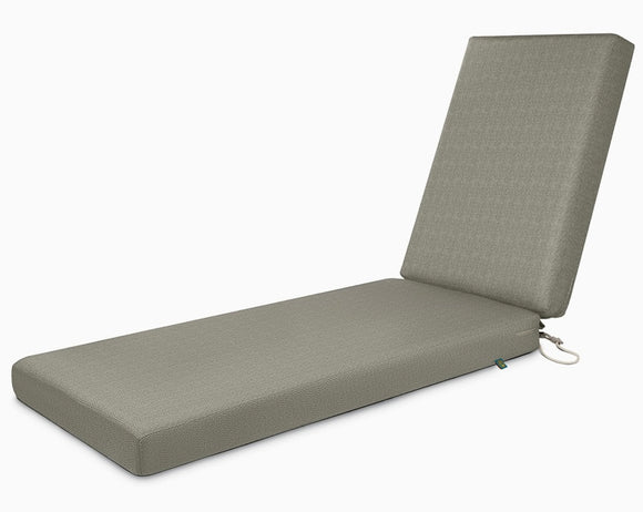 new Duck Covers Outdoor Chaise Lounge Cushion 80” x 26”, 3” Thickness - Moon Rock