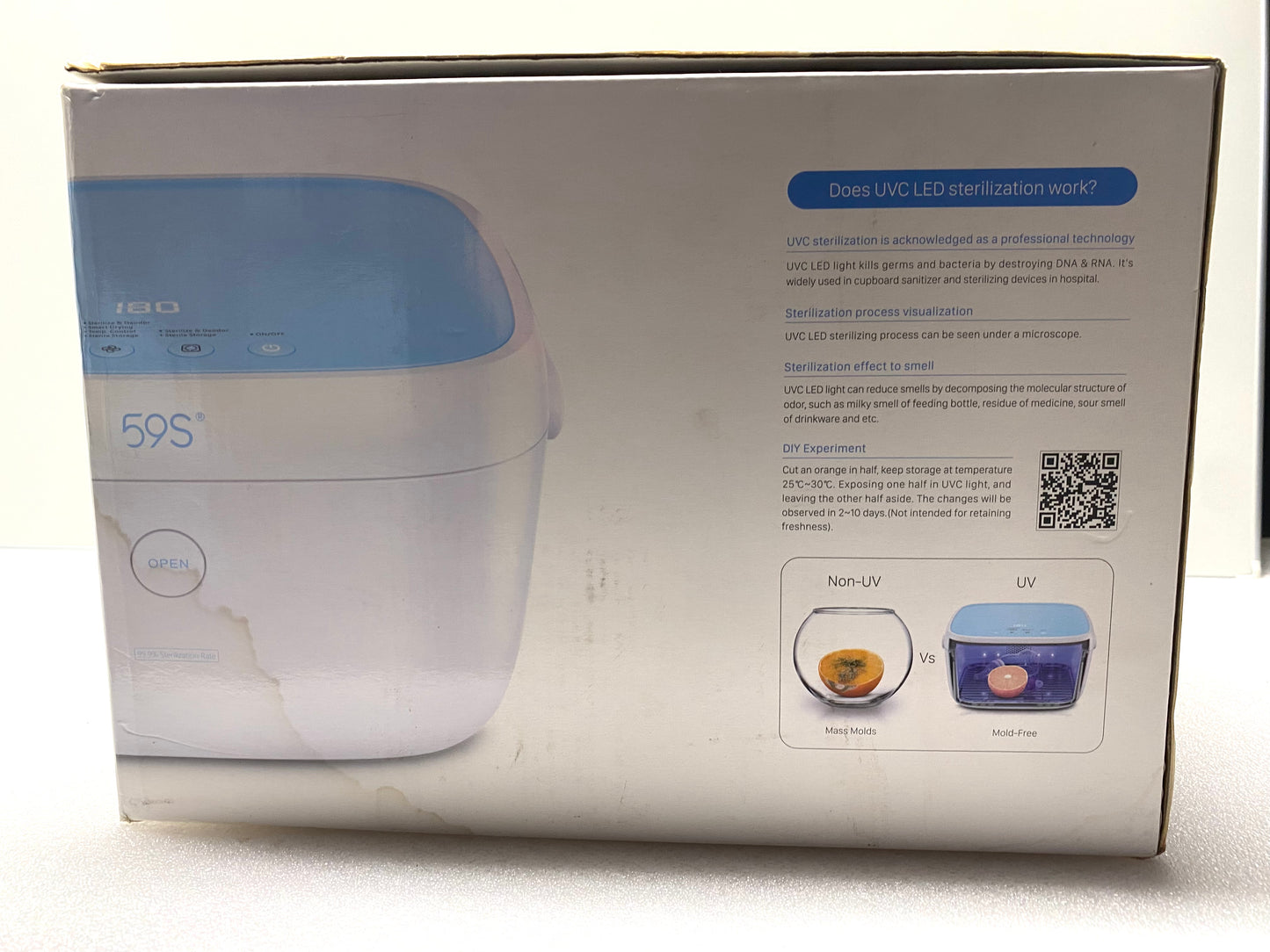 new Other 59S UVC LED Sterilizing Box 3-Minutes Fast Sterilization - White/Blue