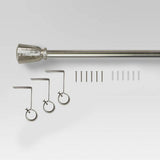 Lot #129 - new Threshold Curtain Rod, Nickel Finish - 36-66”