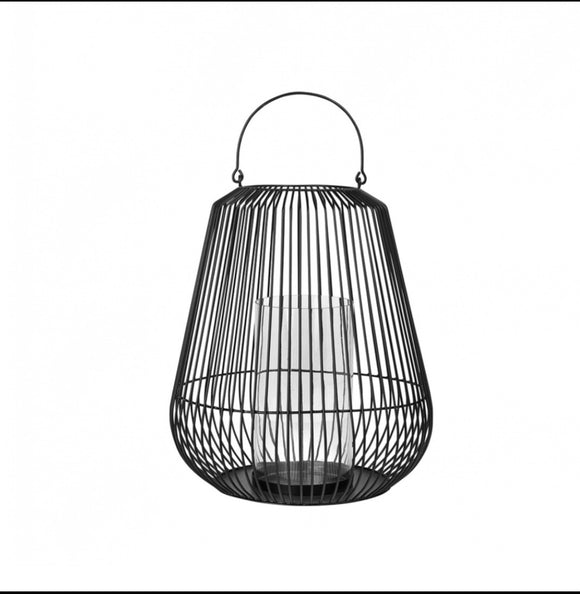 new Open Box Blomus Blomus 65757 18” x 21” Nidea Decorative Lantern in Black, Large