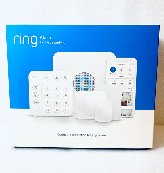 New Ring 8-Piece Alarm Home Security Kit, White