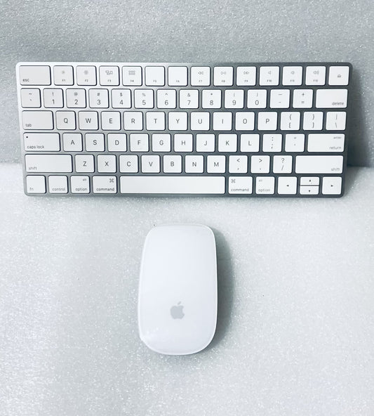 Apple Bluetooth Rechargeable Magic Keyboard A1644 & Magic Mouse 2 A1657, Silver/White Grade C