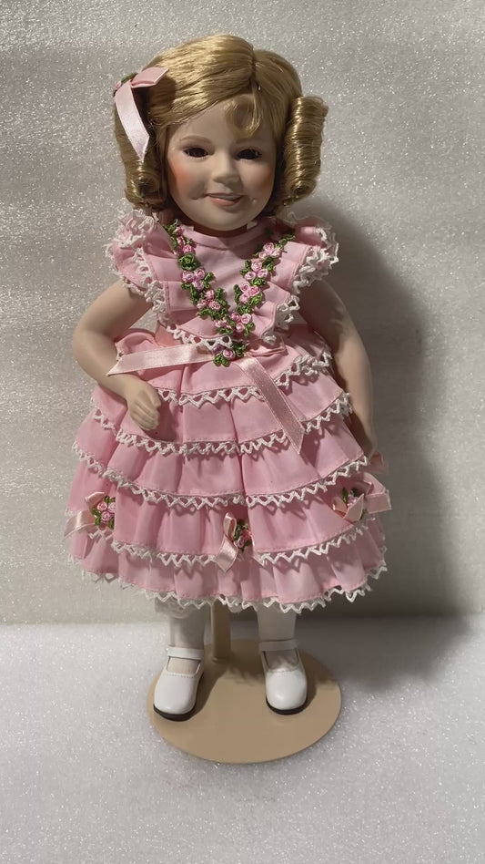 Vintage Shirley Temple 1986 Dolls Of The Silver Screen Danbury "Littlest Rebel" 14" Porcelain Doll