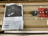 new Sauder Boulevard Cafe Hanging Wardrobe, Black finish with Vintage Oak Accents