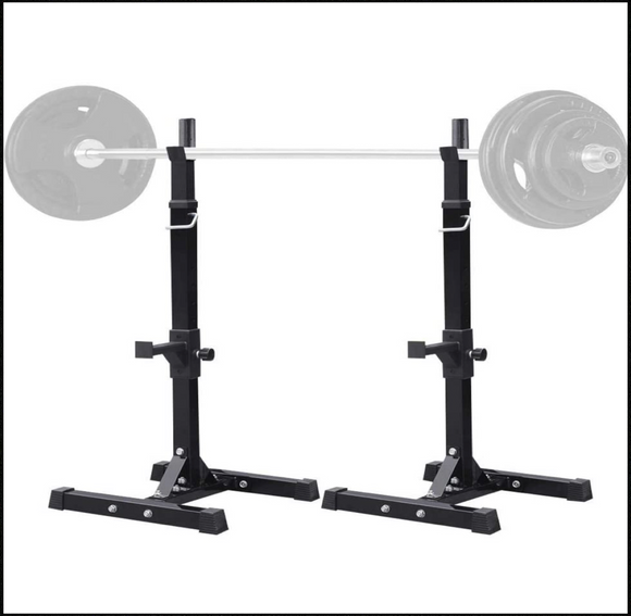 New Open Box Yaheetech 45-71in. Adjustable Squat Rack and Bench Press Rack Portable Olympic Weight Stand, Black