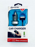 new premier mobile car charger rapid charge for apple 30 pin devices, black