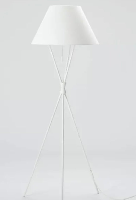New Other Tripod Floor Lamp, Pull-Chain Switch, White Finish - 62 3/4 Tall - Threshold