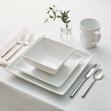 new 16pc Porcelain Square Coupe Dinnerware Set - Threshold, White