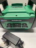 new Open Box Metabo HPT Cordless Bluetooth Radio 18V, UR 18DA Q4 - Black & Green
