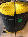 new wearwell diamond plate spongecote ultrasoft anti fatigue mat, 61' x 3' x 15/16" black with yellow