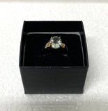 New Beautiful 14K Yellow Gold Over Sterling Silver Diamonds and 2.50 CTW Amethyst Size 7 Designer Ring
