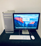 Apple Mac Pro Tower 4,1 Early 2009 A1289 32GB 2TB Quad-Core (8 Cores) 2 X 2.26GHZ with 24in. Apple Cinema Display Monitor & Apple Wired Keyboard and Mouse Grade B
