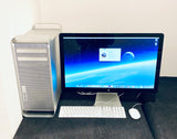 Apple Mac Pro Tower 5,1 Mid 2010 A1289 16GB 121GB Flash + 3TB Quad-Core (4 Cores) 2.8GHz With 27in. Apple Cinema Display Monitor & Apple Wired Keyboard and Mouse Grade B