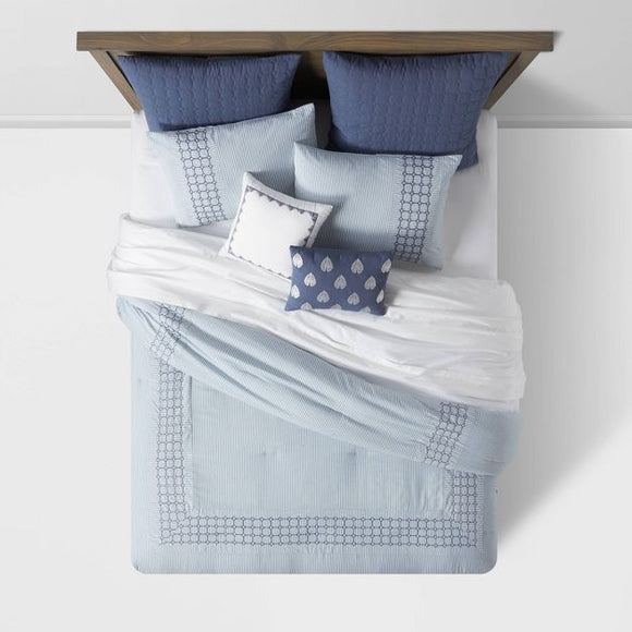 Washed Waffle Weave Comforter & Pillow Sham Set - Threshold, Size: King, White