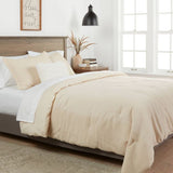 new Washed Waffle Weave Comforter & Pillow Sham 3 Piece Set - Threshold, Natural - King Size