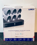 Lorex 4K 8 Channel Wired 2TB DVR Security System with 4 Cameras with Smart Motion Detection, Black Ungraded