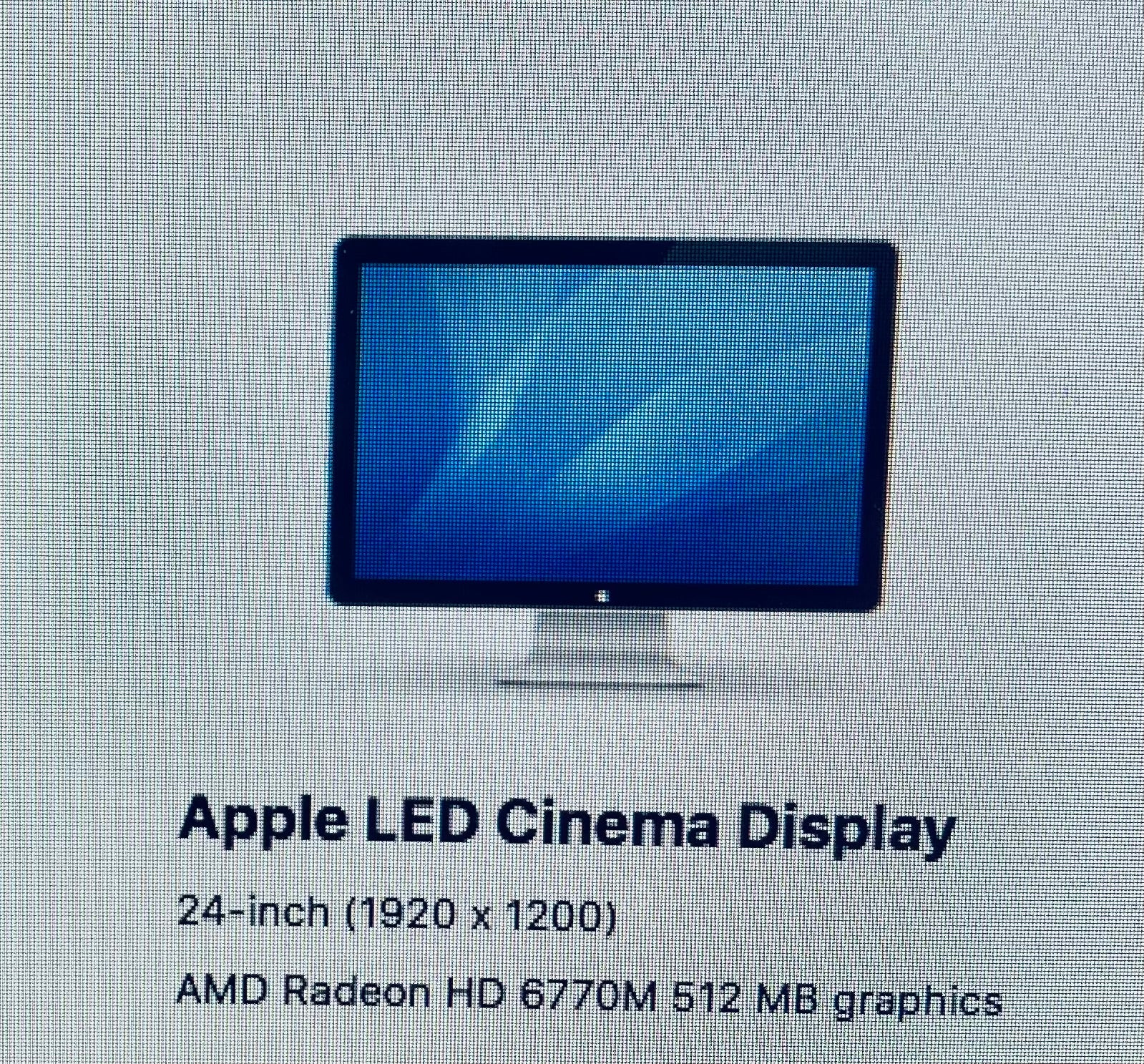 Apple 24” A1267 LED Cinema Display Monitor Grade B – Offer Down