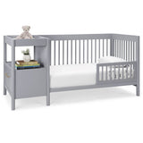 new Delta Children Zoe 5-in-1 Convertible Crib and Changer, Gray