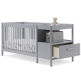 new Delta Children Zoe 5-in-1 Convertible Crib and Changer, Gray